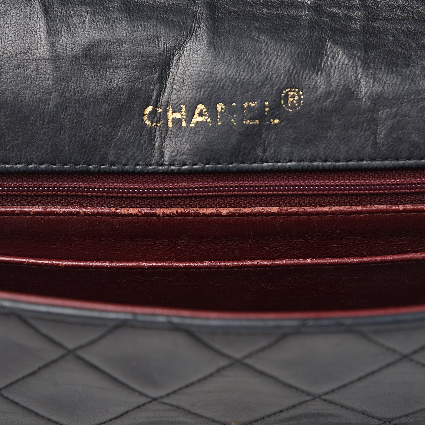 Lambskin Quilted Small Single Flap Black