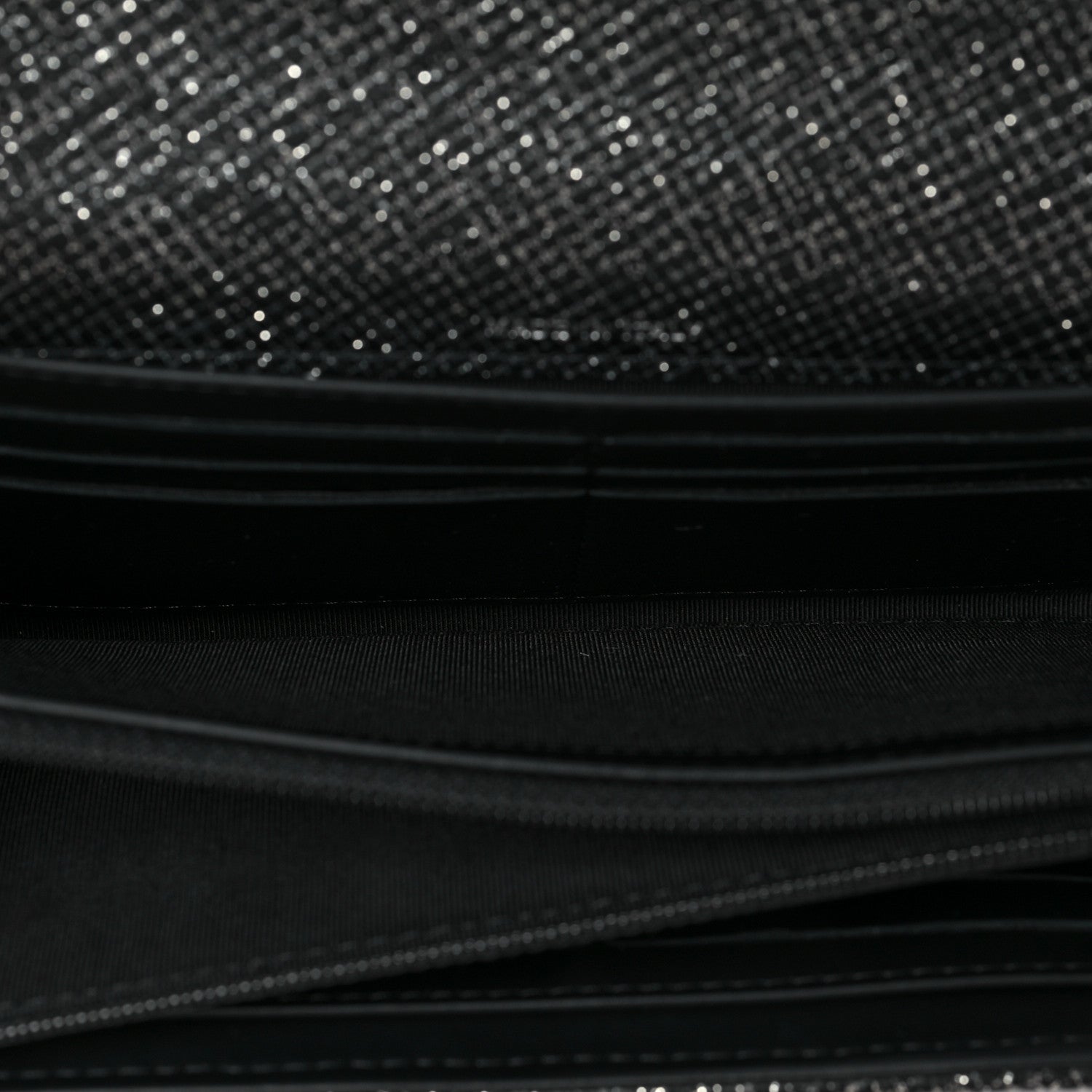 Chanel Metallic Calfskin Quilted Large Gusset Flap Wallet Dark Grey 5 of 7