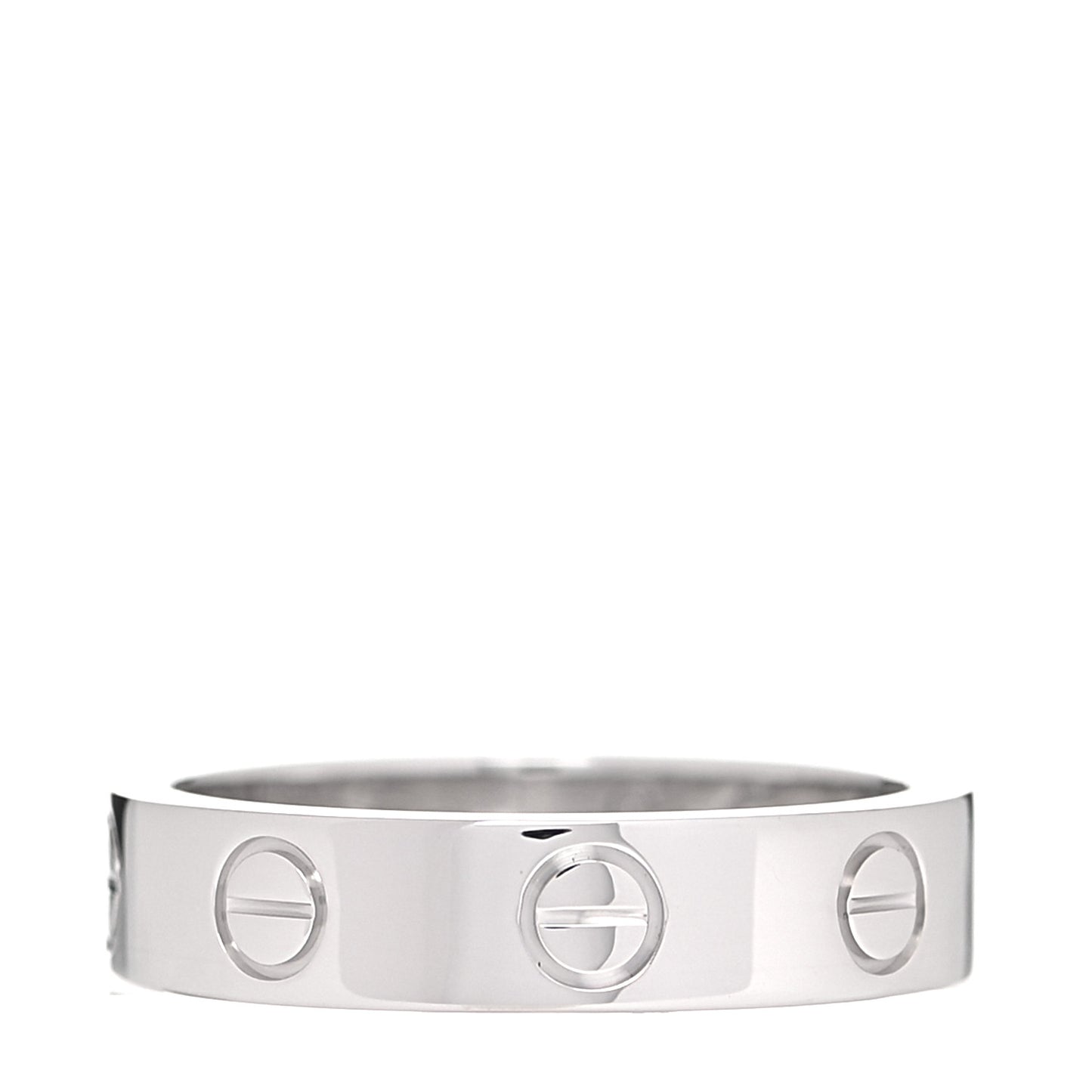 18K White Gold Diamond 4mm LOVE Wedding Band Ring 47 4