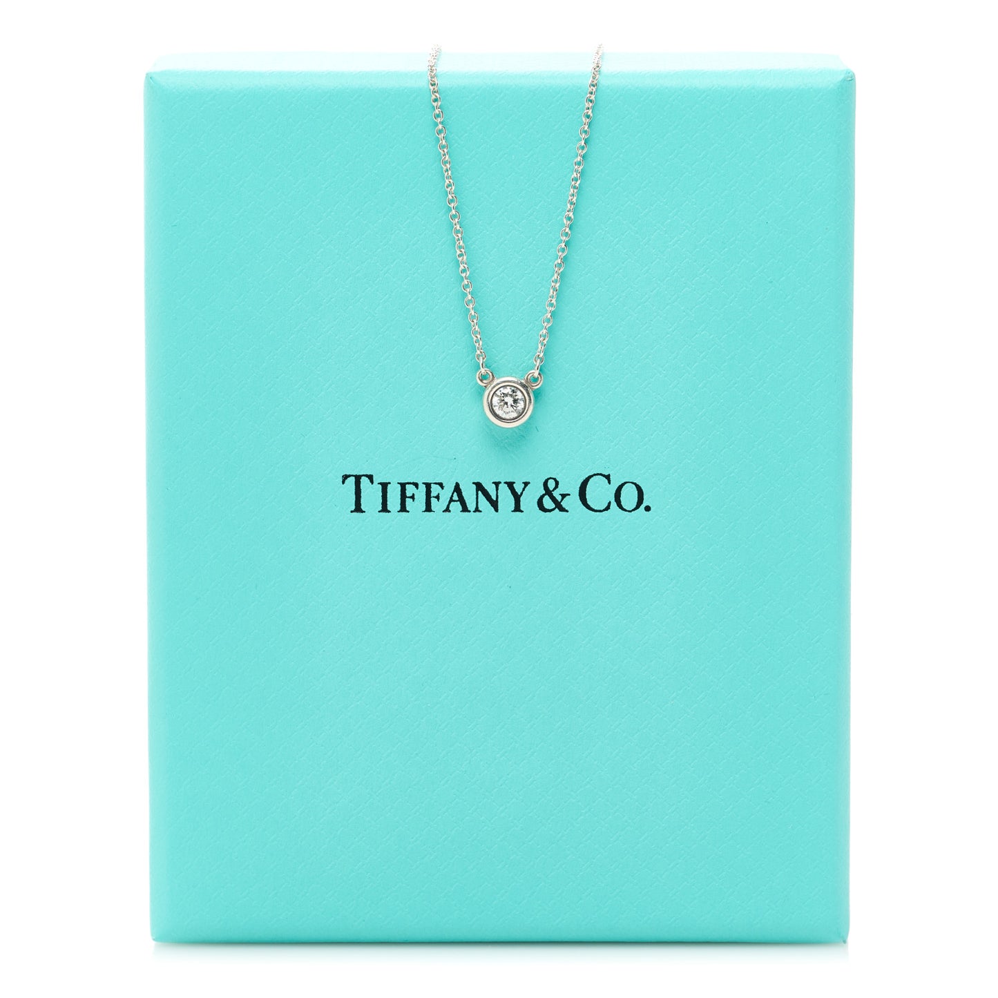 Sterling Silver Diamond .17ct Elsa Peretti Diamonds by the Yard Pendant Necklace