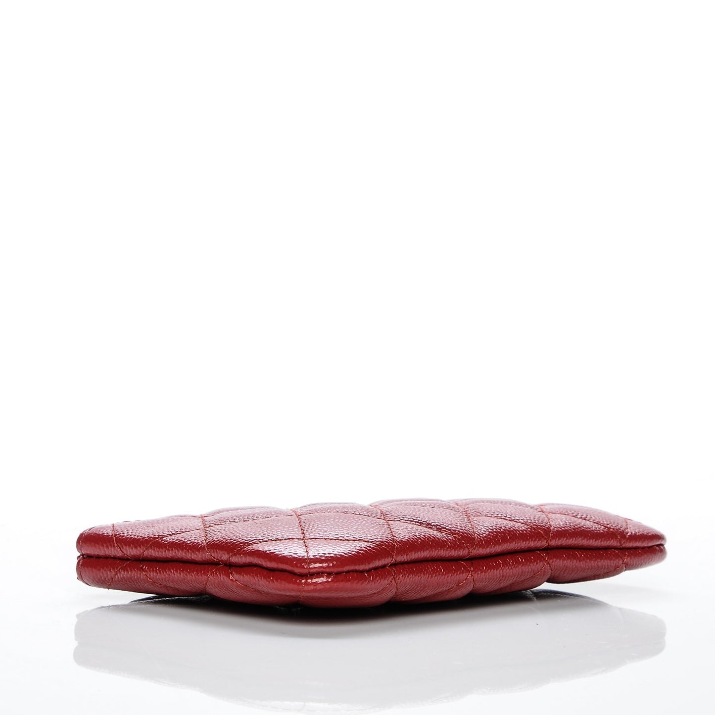 Caviar Quilted Small Cosmetic Case Red