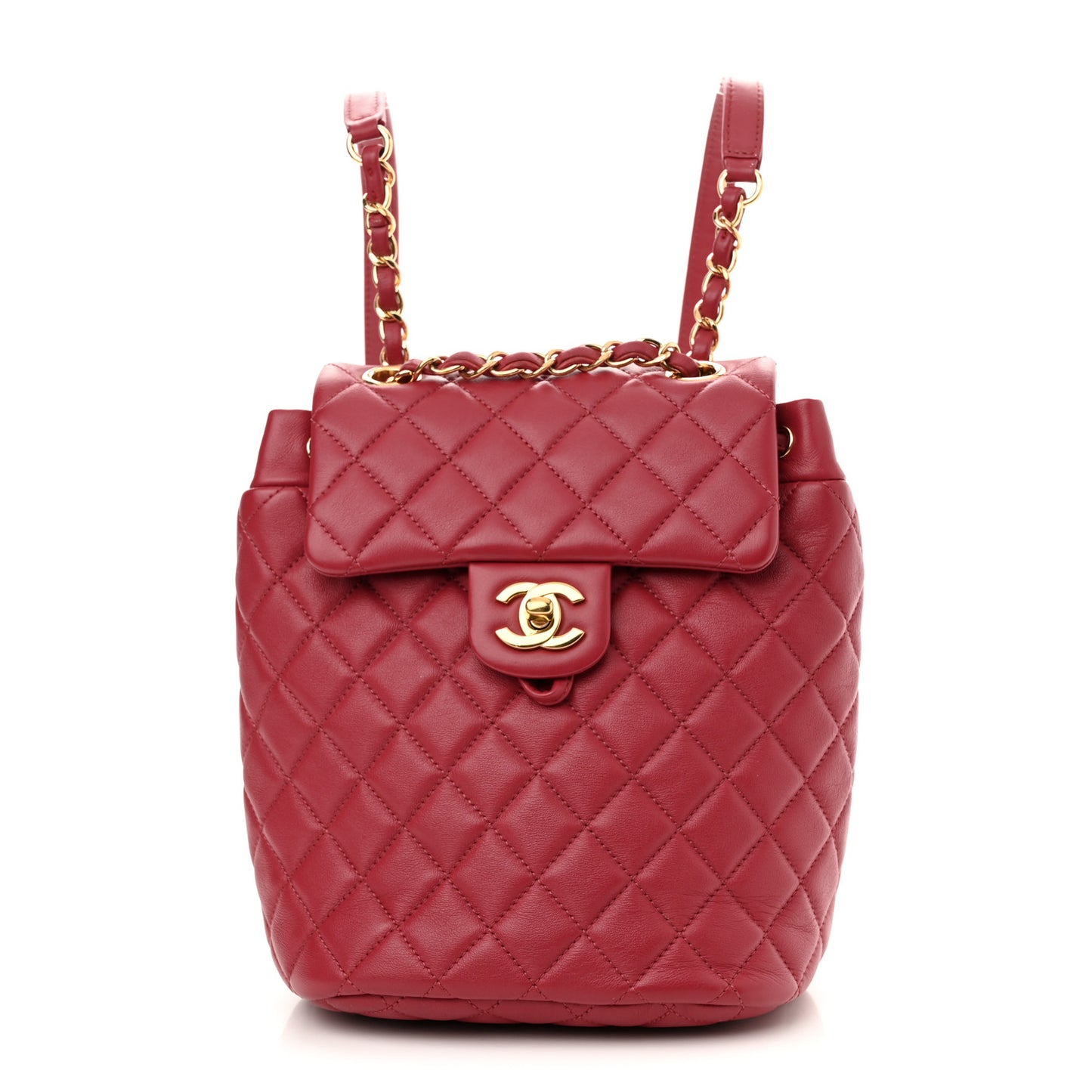 Calfskin Quilted Mini Urban Spirit Backpack Red