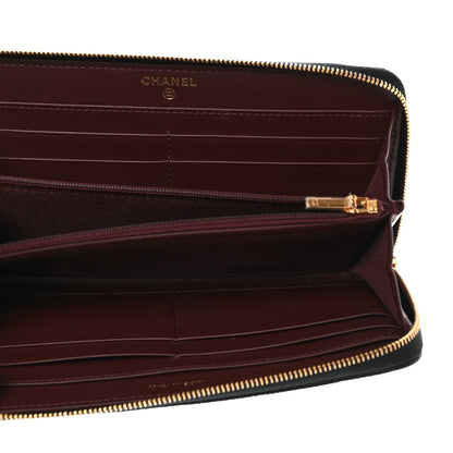 Chanel Caviar Quilted Large Gusset Zip Around Wallet Black 5 of 9