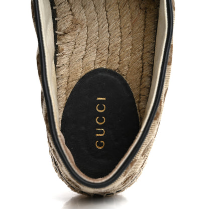 Gucci Monogram Matelasse Diagonal GG Marmont Espadrilles 35 Beige Ebony Black 8 of 14