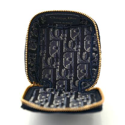 Christian Dior Velvet Oblique Square Pouch Blue 3 of 7