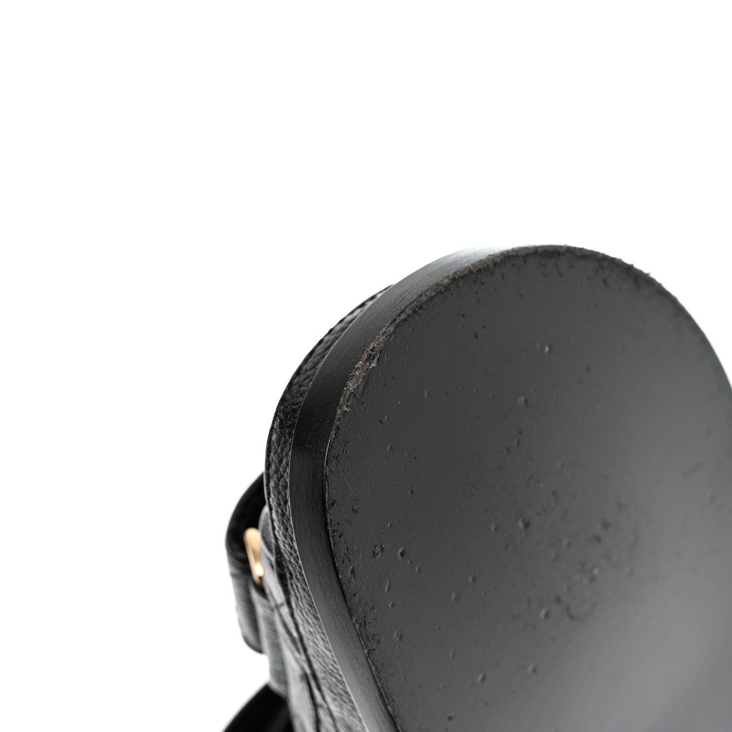 Grained Calfskin Velcro Dad Sandals 37 Black