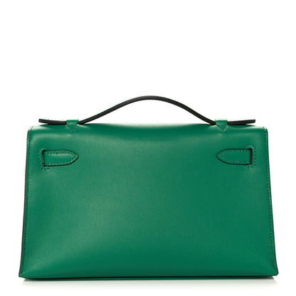 Hermes Swift Kelly Pochette Clutch Vert Vertigo 4 of 28