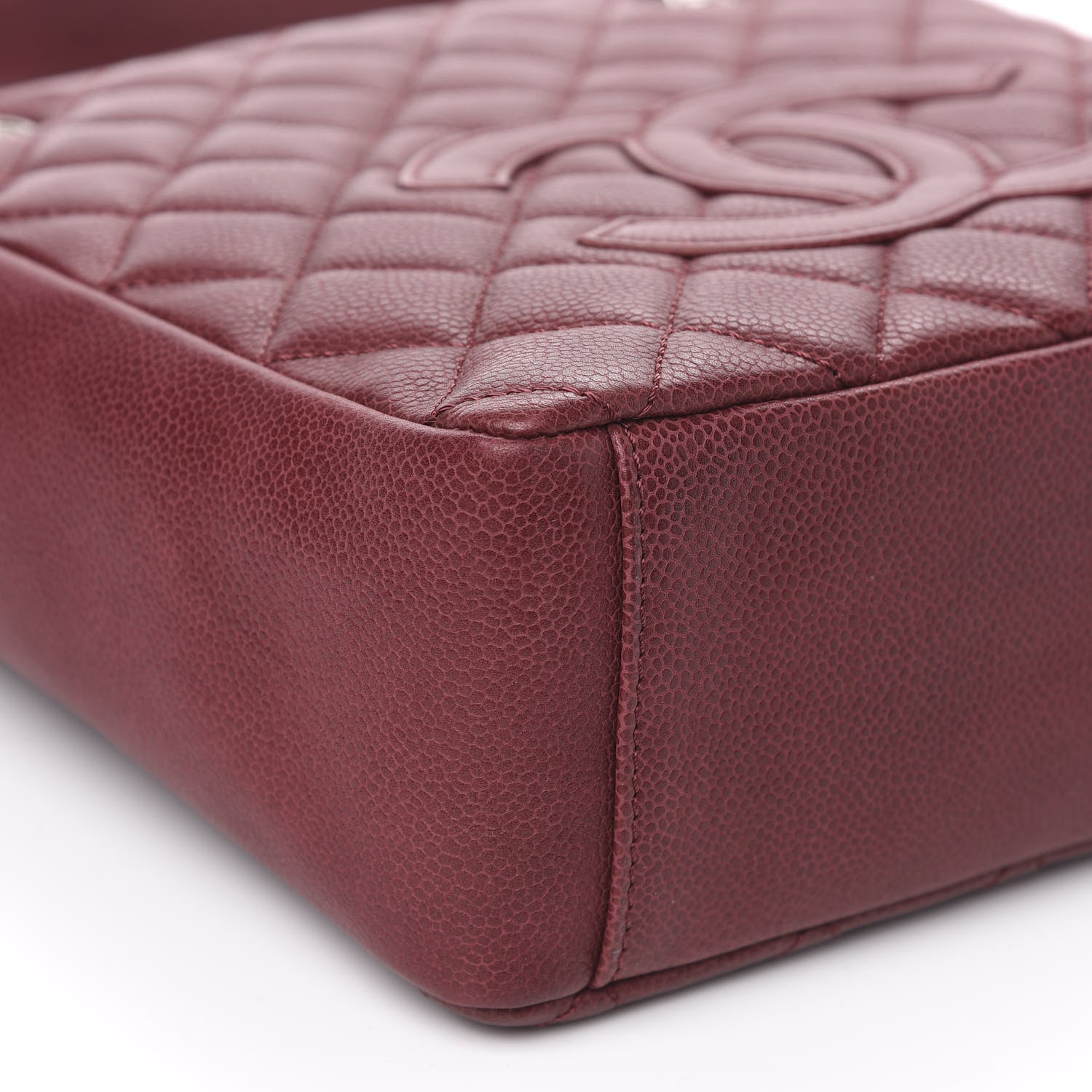 Chanel Caviar Quilted Petit Shopping Tote PST Burgundy 8 of 12