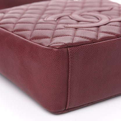 Chanel Caviar Quilted Petit Shopping Tote PST Burgundy 8 of 12