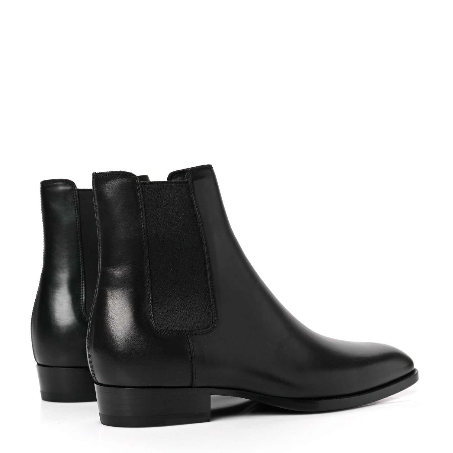 Saint Laurent Calfskin Mens Wyatt Chelsea Boots 39 Black 4 of 8