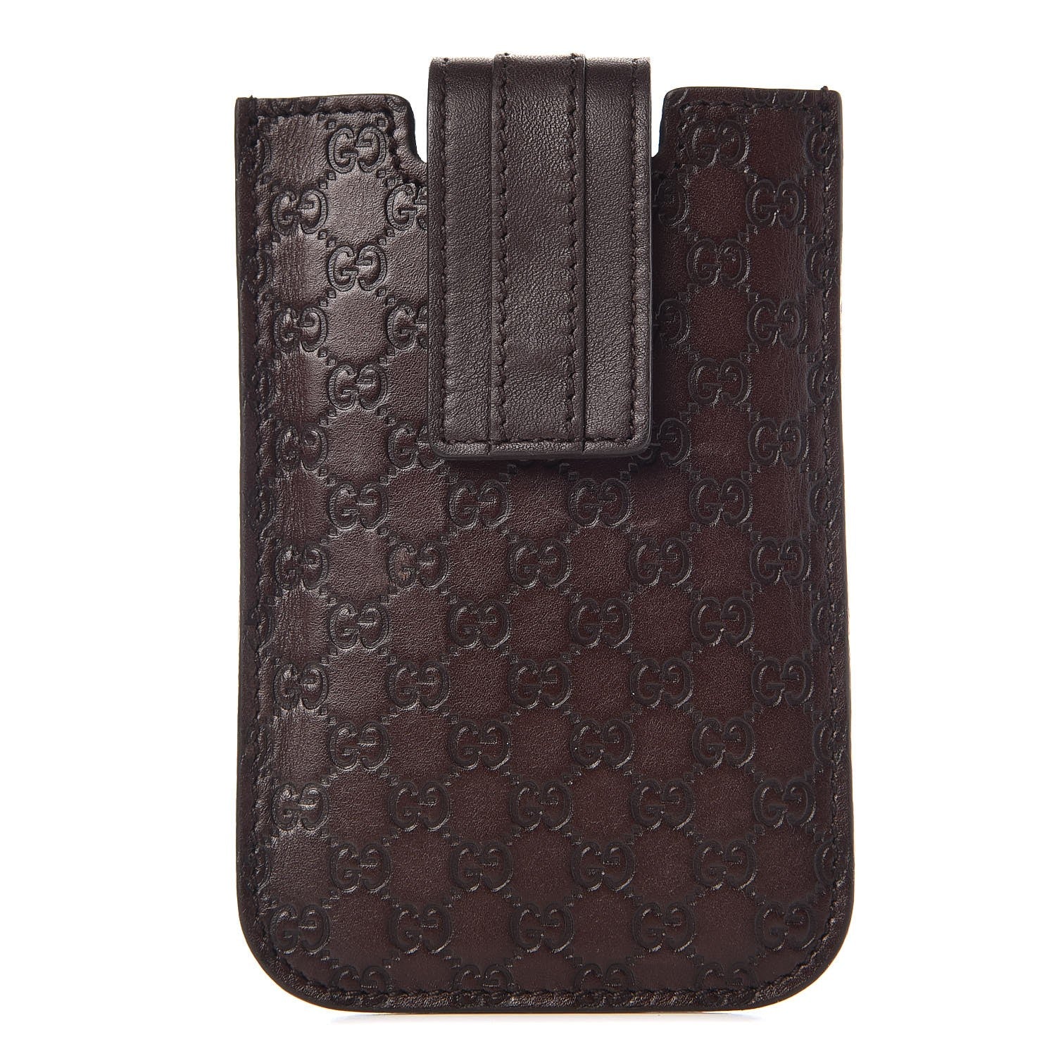Gucci Guccissima Case Dark Brown 1 of 6