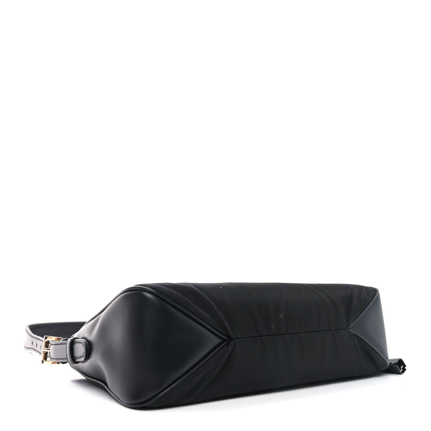 Re-Nylon Vitello Large Aimee Shoulder Bag Black