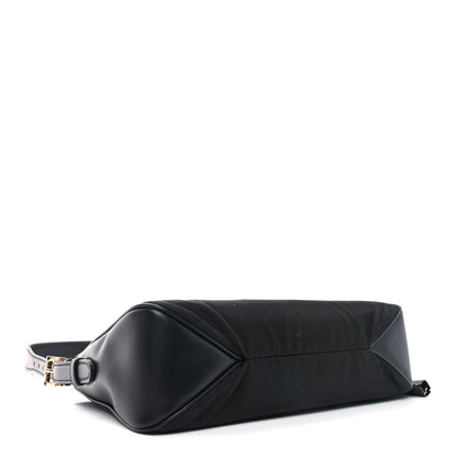 Prada Re-Nylon Vitello Large Aimee Shoulder Bag Black 4 of 9
