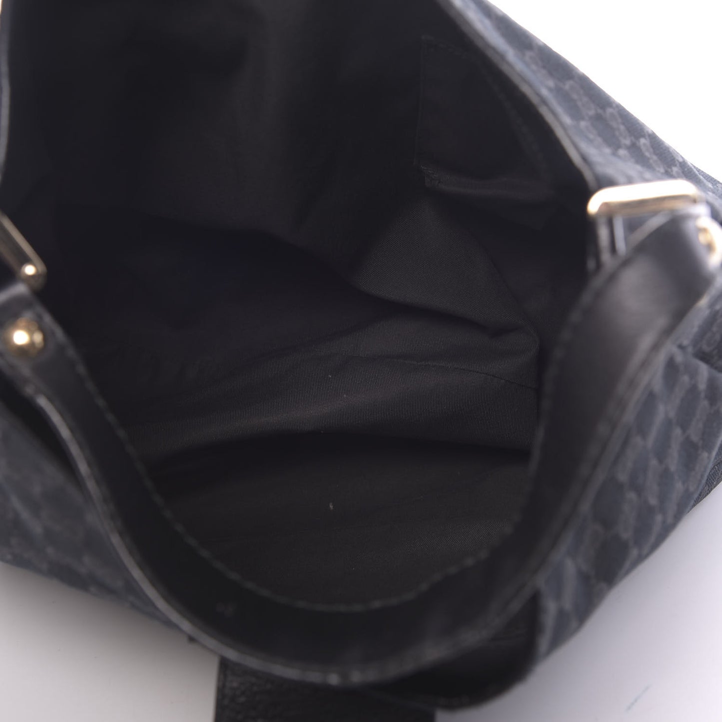 Monogram Large New Ladies Web Hobo Black