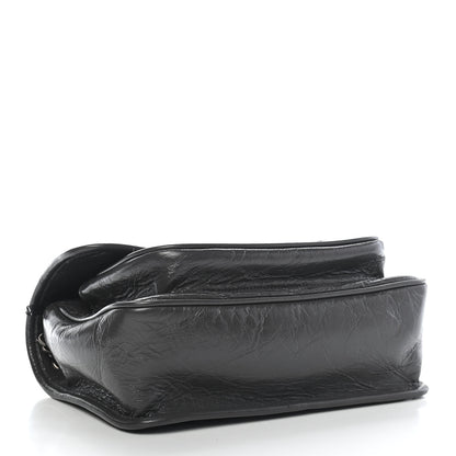 Saint Laurent Crinkled Calfskin Matelasse Monogram Baby Niki Chain Satchel Storm 4 of 8