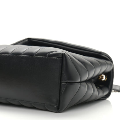 Saint Laurent Calfskin Y Quilted Monogram Small Loulou Chain Satchel Black 12 of 13