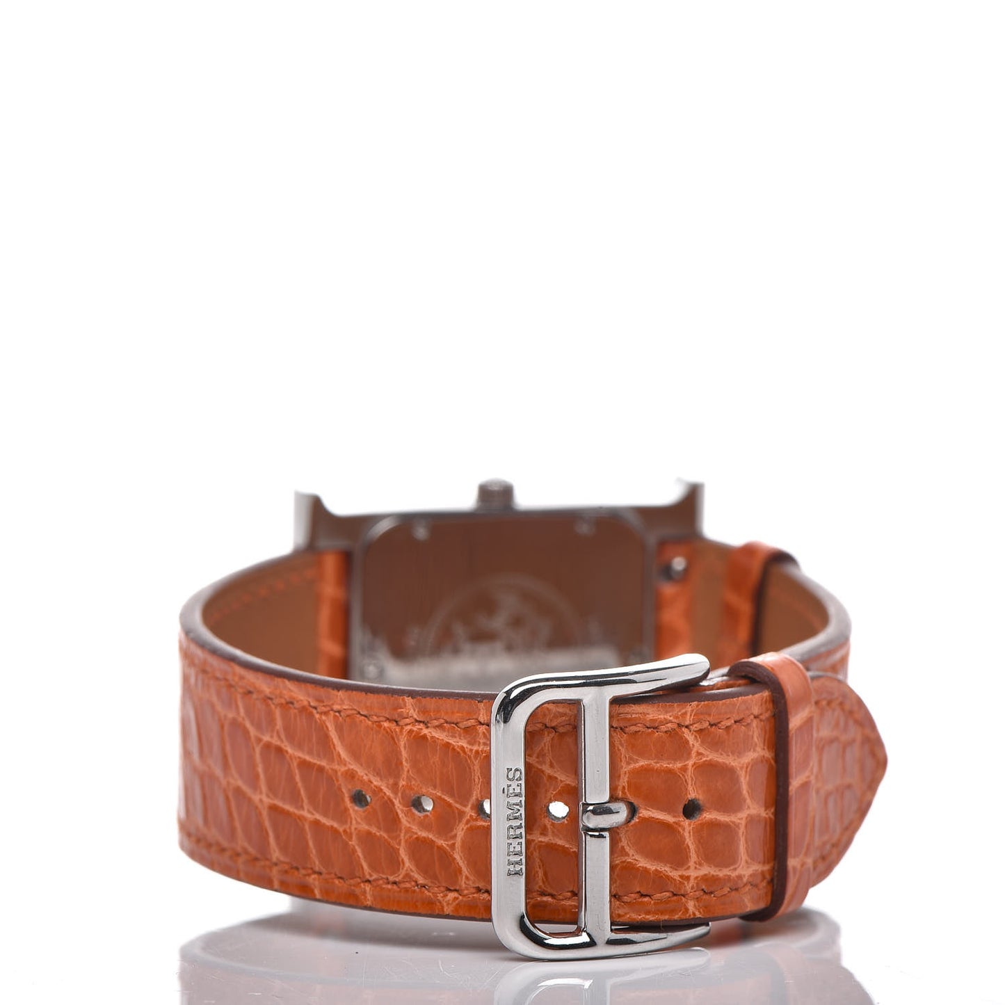 Stainless Steel Alligator 26mm Heure H Hour Quartz Watch Orange