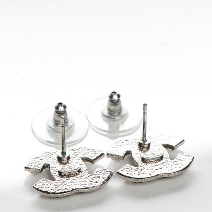 Chanel Crystal CC Earrings Silver 3 of 6