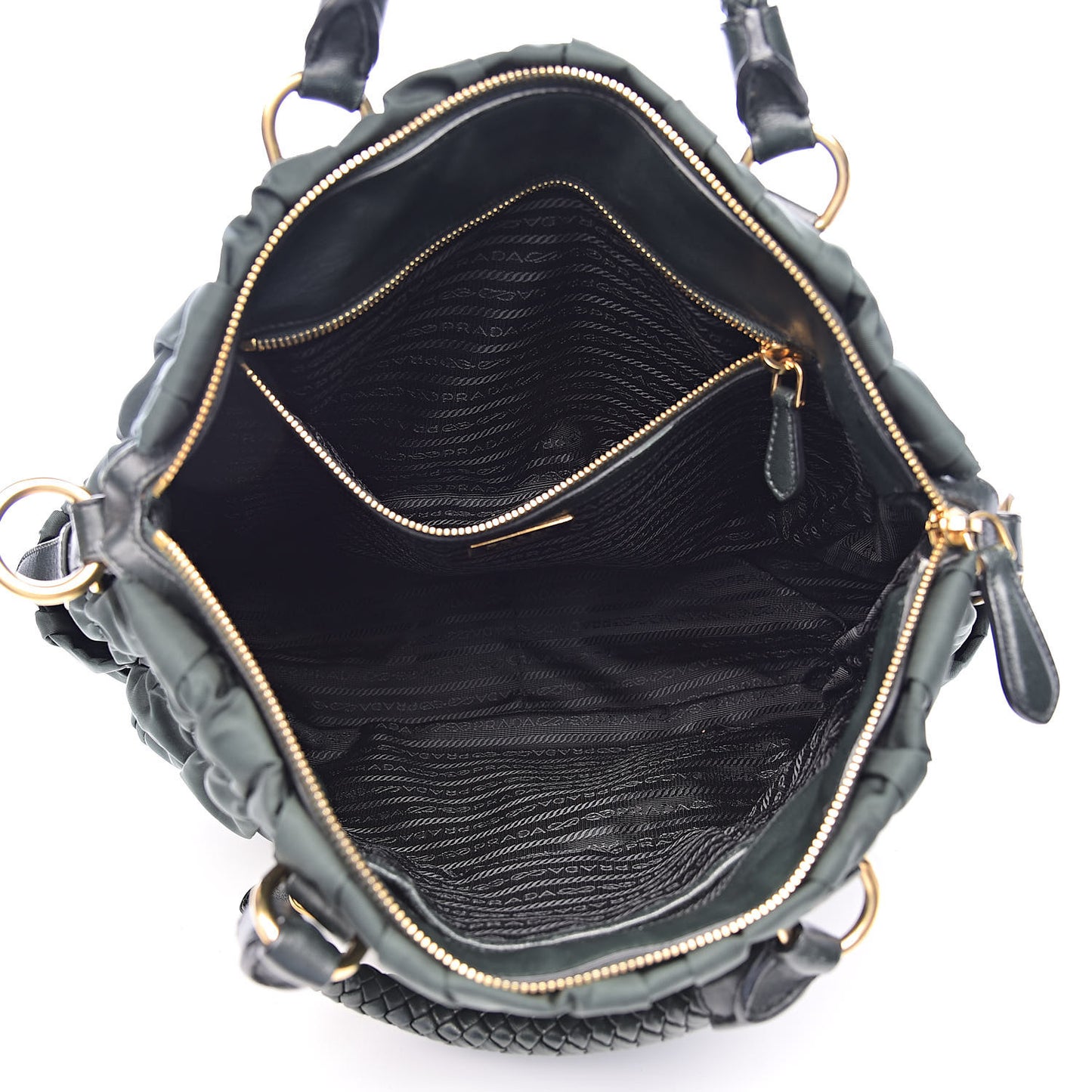 Tessuto Nylon Dressy Gaufre Tote Military Green