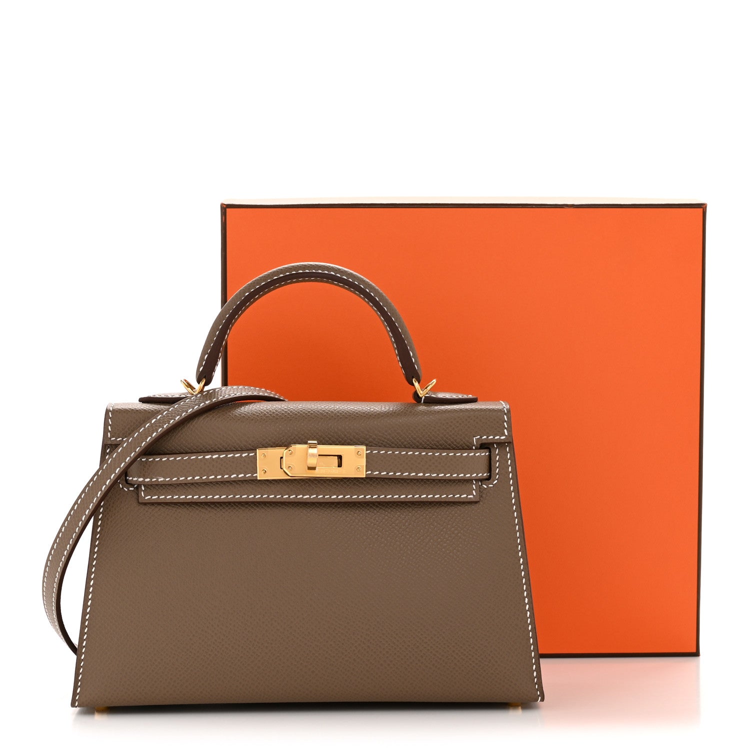 Hermes Epsom Mini Kelly Sellier 20 Etoupe 10 of 10