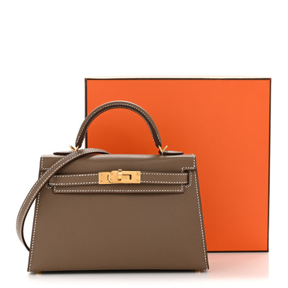 Hermes Epsom Mini Kelly Sellier 20 Etoupe 10 of 10