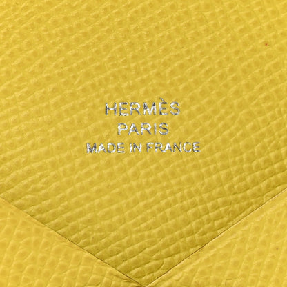 Hermes Epsom Calvi Card Case Lime 6 of 9
