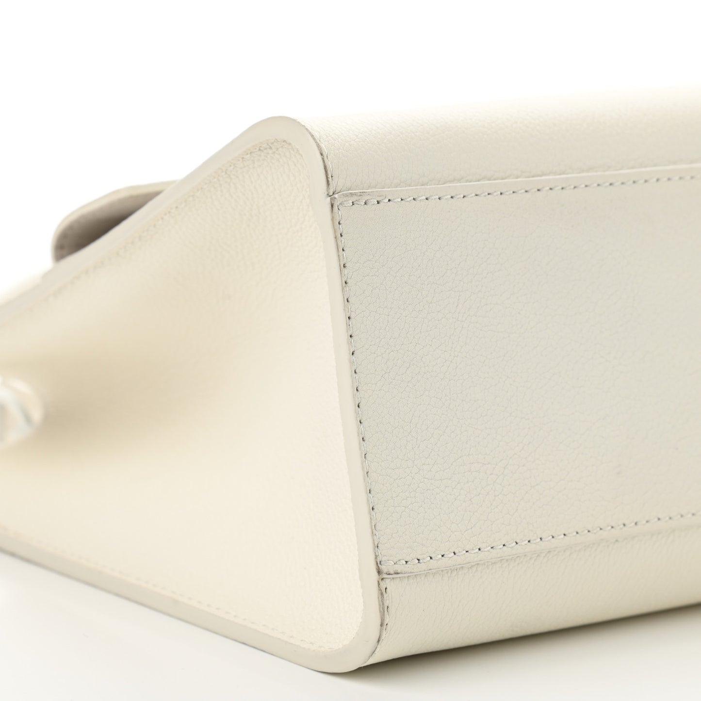Soft Calfskin Lockme Tote PM White