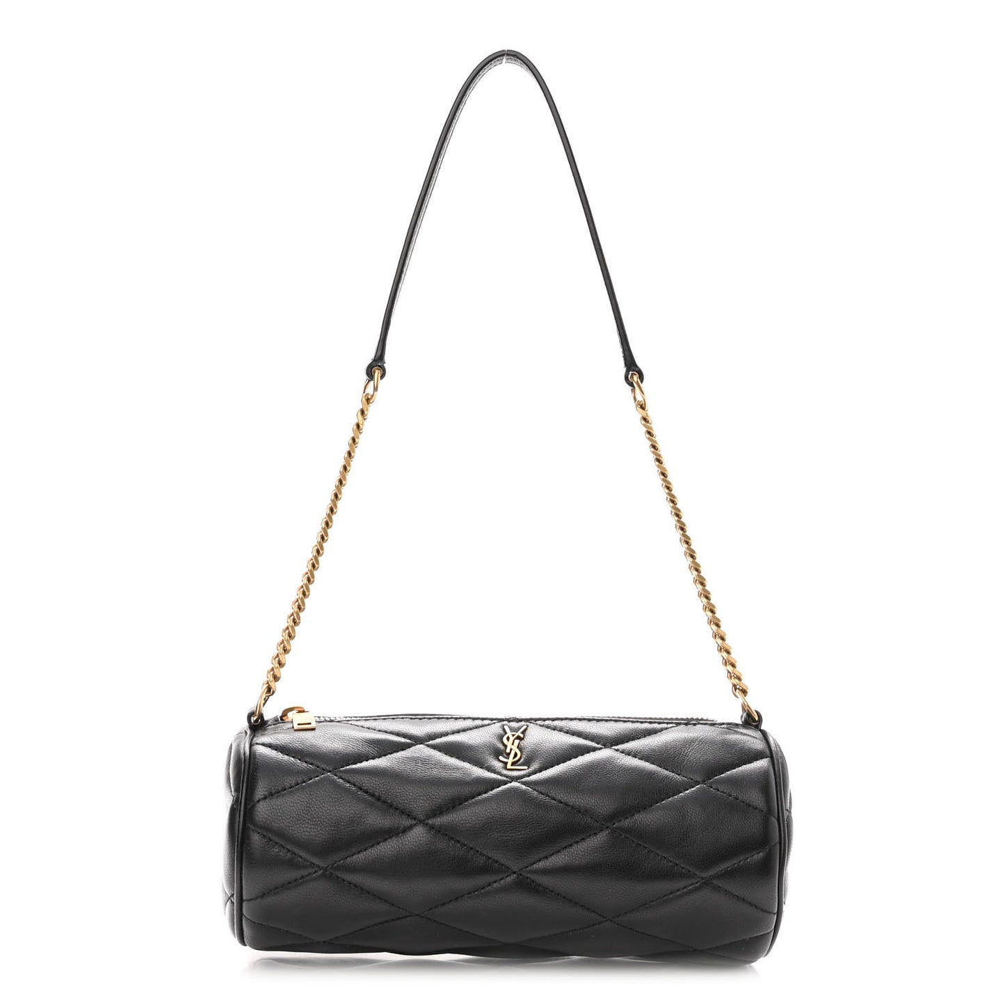 Lambskin Monogram Mini Sade Tube Bag Black