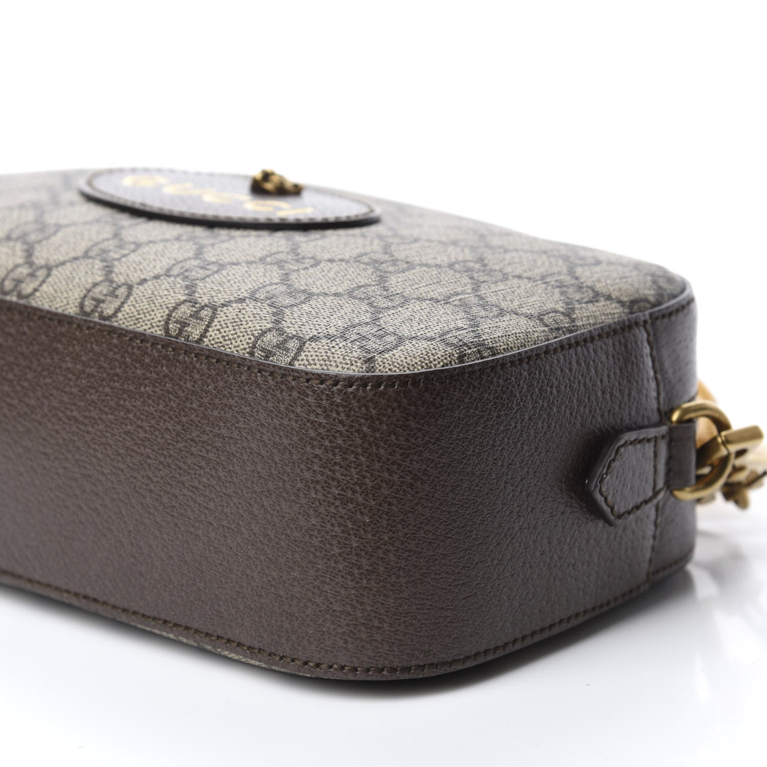 Gucci GG Supreme Monogram Web Neo Vintage Shoulder Bag Beige New Acero Crop 7 of 11