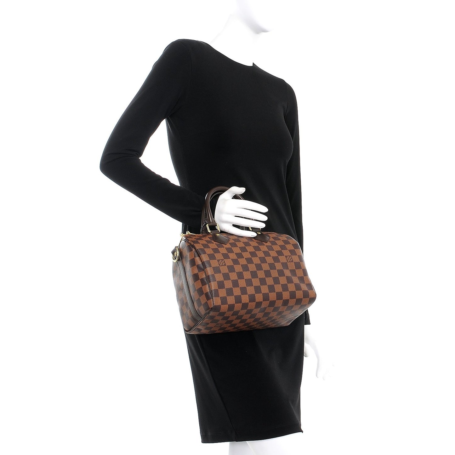 Damier Ebene Speedy Bandouliere 25