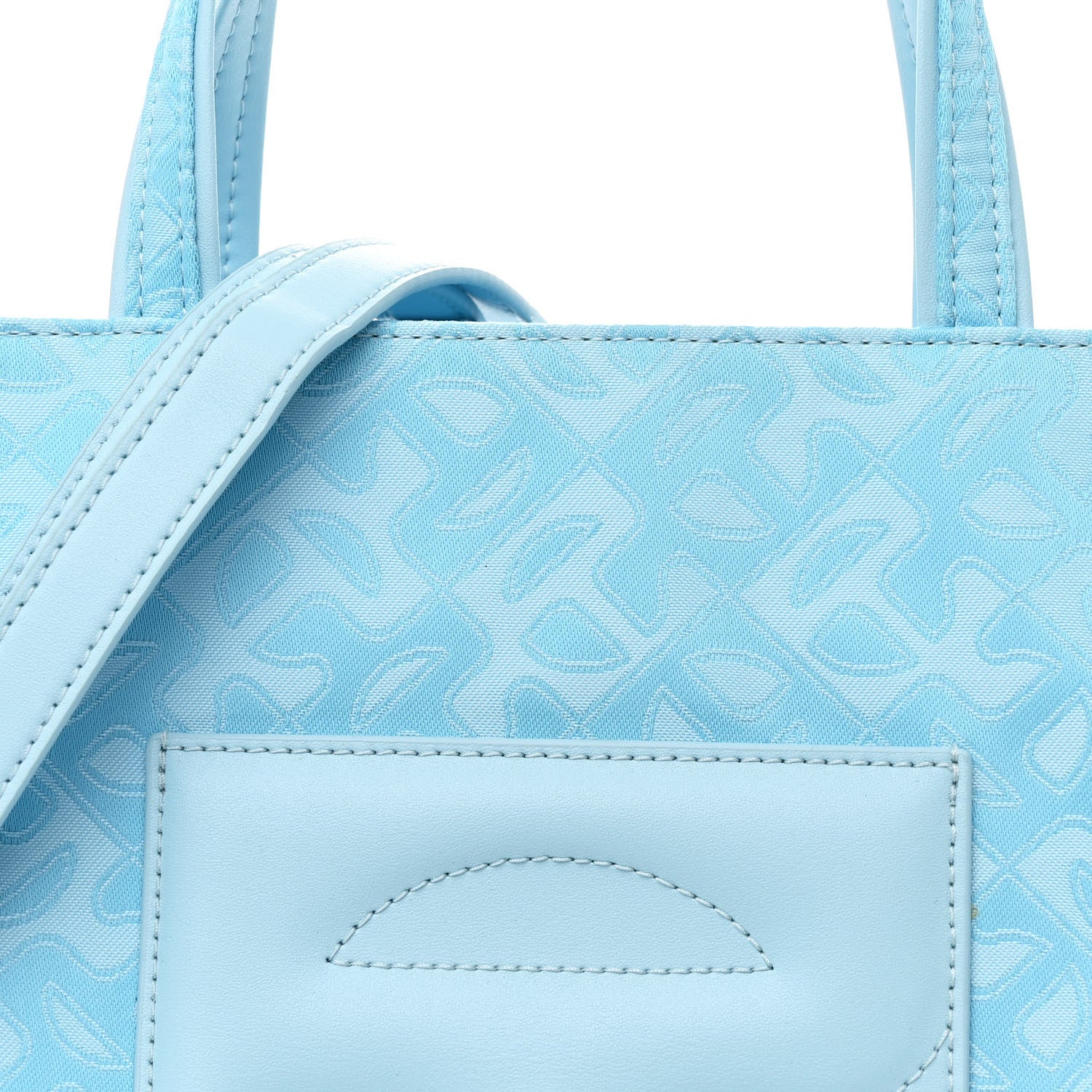 Telfar Monogram Jacquard Medium Shopping Bag Pool Blue 7 of 9