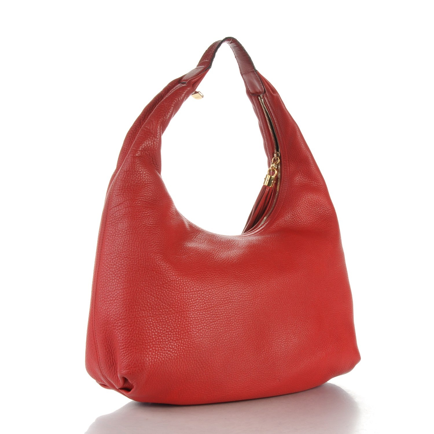 Gucci Pebbled Calfskin Large Soho Hobo Red 3 of 11