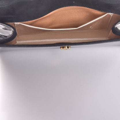 Saint Laurent Patent Y-Mail Clutch Black 6 of 7