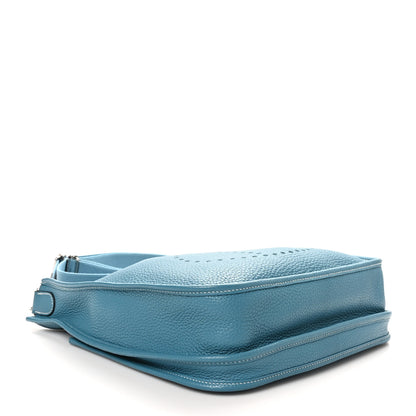 Hermes Taurillon Clemence Evelyne III PM Blue Jean 4 of 10