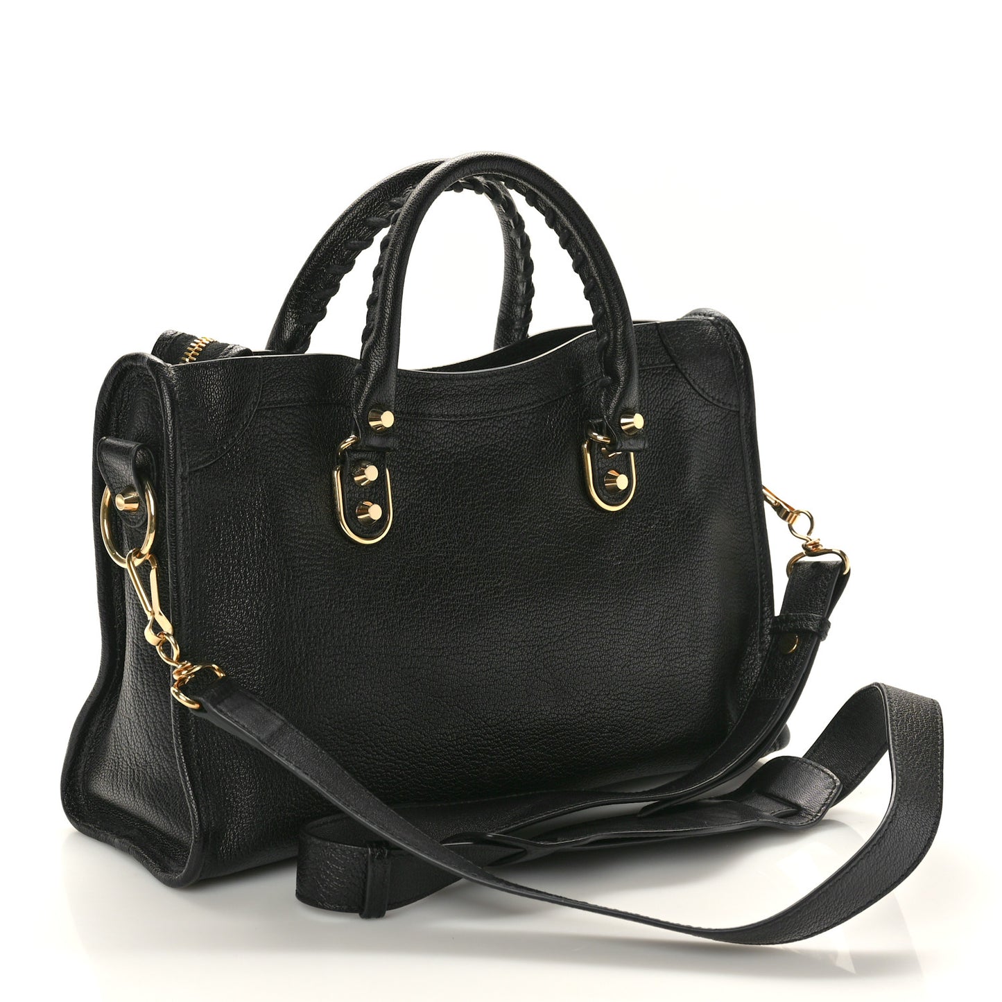 Chevre Gold Metallic Edge Hardware S City Black