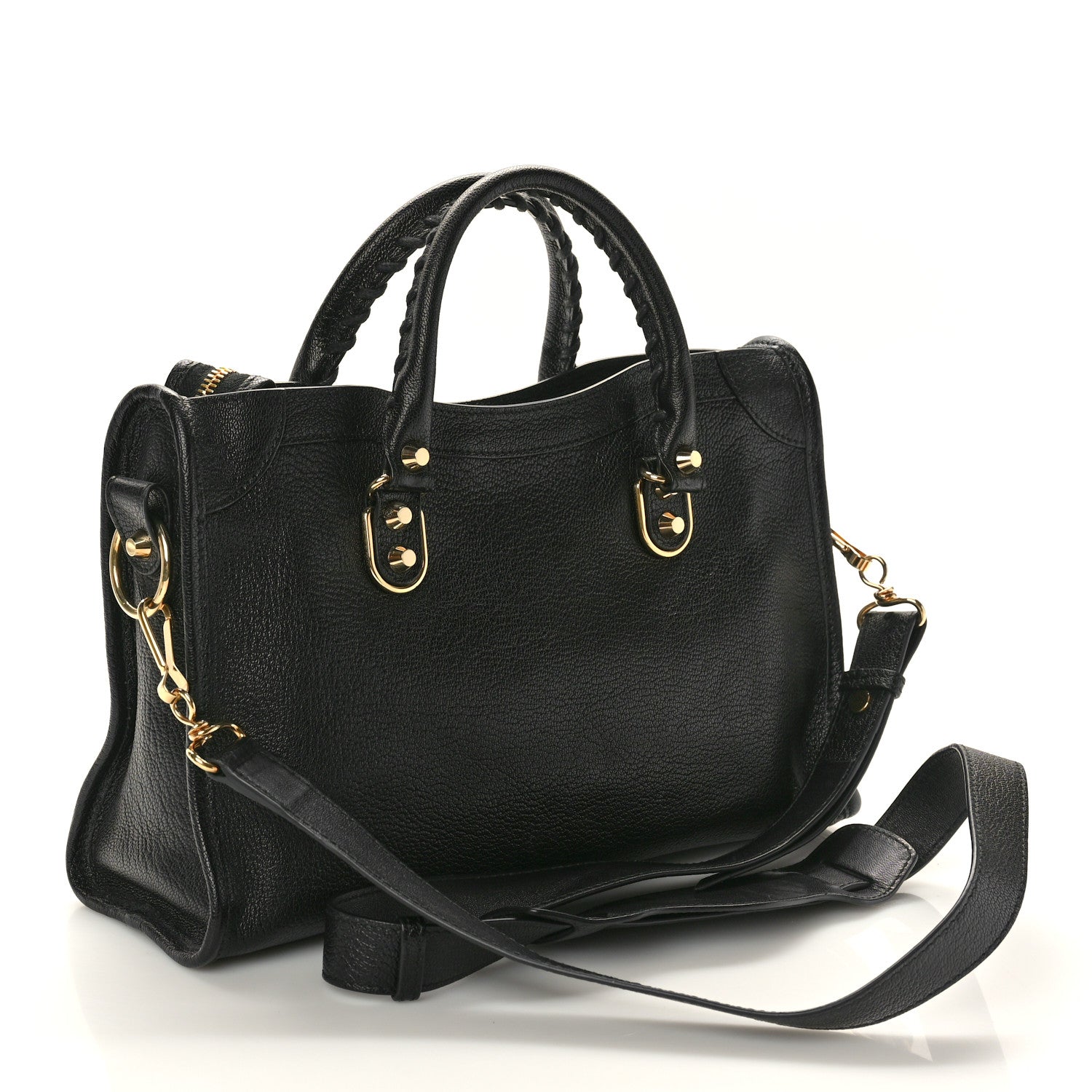 Balenciaga Chevre Gold Metallic Edge Hardware S City Black 4 of 11