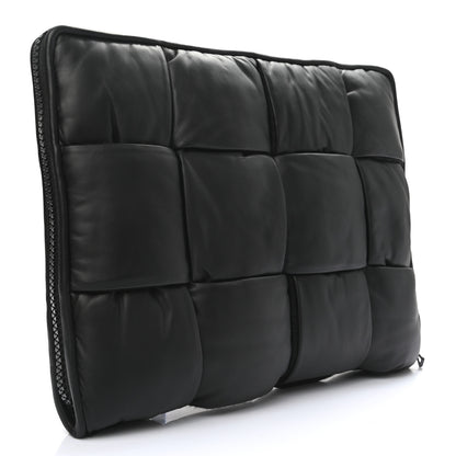 Bottega Veneta Calfskin Maxi Intrecciato Puffy Laptop Pouch Black 3 of 7