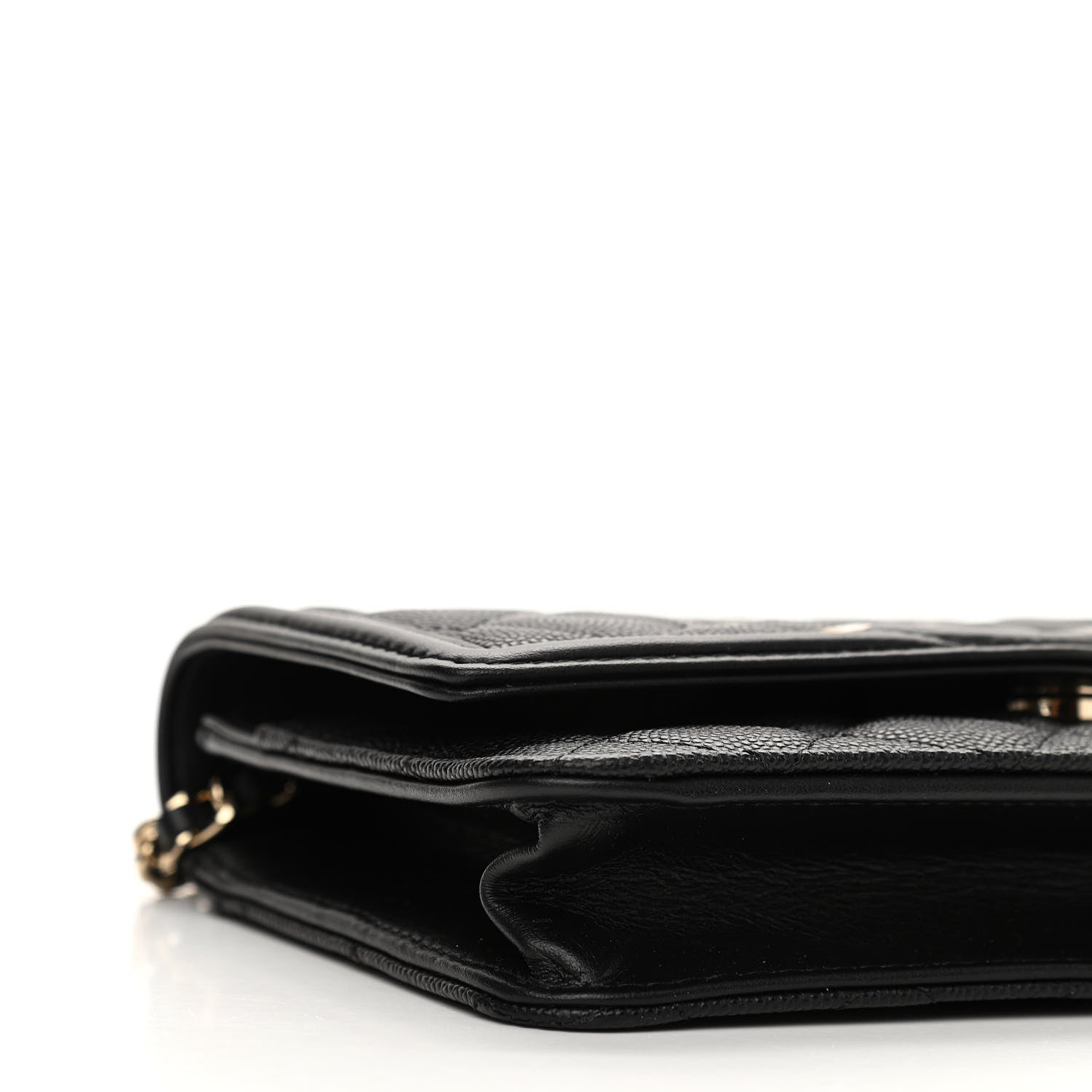 Chanel Caviar Quilted CC Filigree Wallet On Chain WOC Black 10 of 12