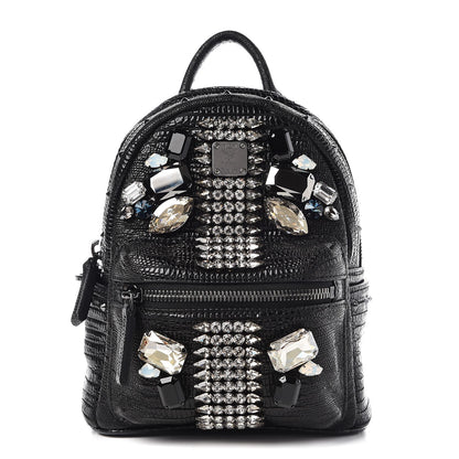 MCM Crocodile Swarovski Crystal Mini Bebe Boo Backpack Black 1 of 10