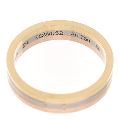 Cartier 18K Pink White Yellow Gold 3.5mm Trinity Wedding Band Ring 59 8.75 5 of 5