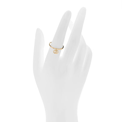 Gucci 18K Yellow Gold GG Running Charm Ring 55 7.25 2 of 6