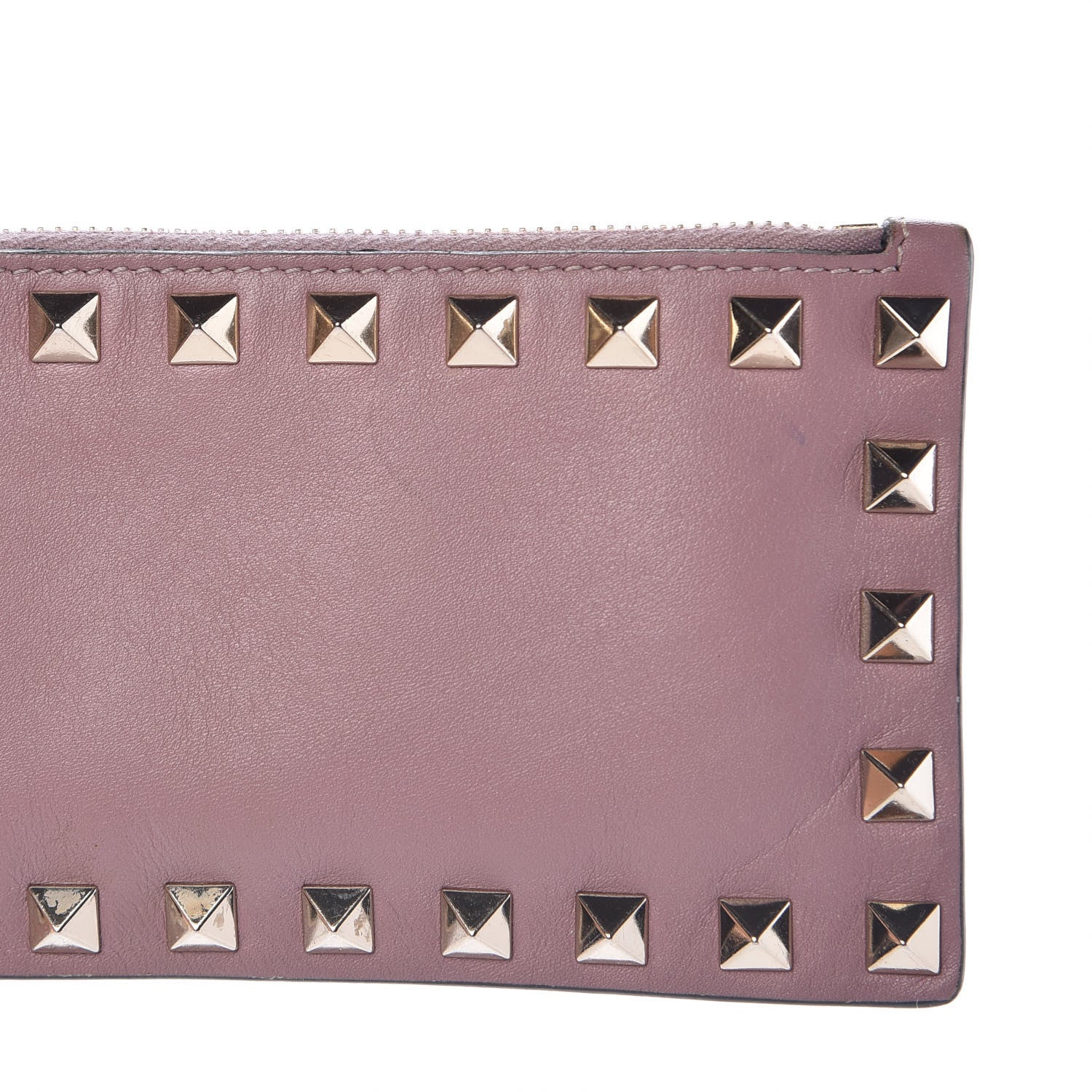 Valentino Garavani Vitello Rockstud Coin Case Card Holder Lipstick 9 of 9