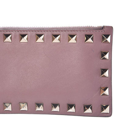 Valentino Garavani Vitello Rockstud Coin Case Card Holder Lipstick 9 of 9