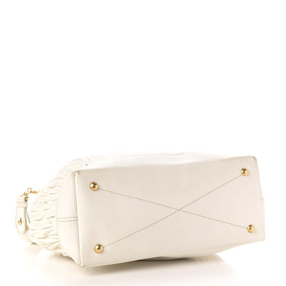 Miu Miu Nappa Matelasse Satchel Bianco 5 of 14
