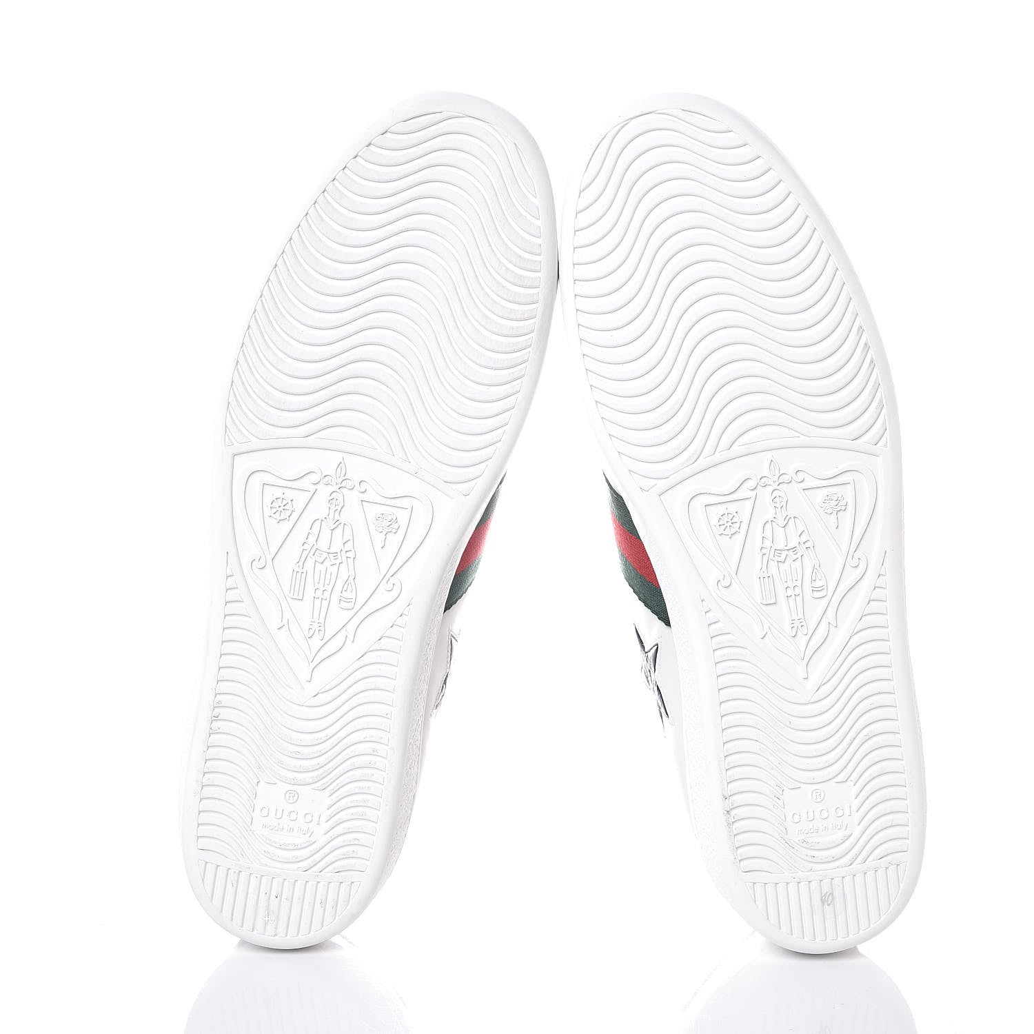 Gucci Calfskin Ayers Web Star Embroidered Womens Ace Sneakers 40 White Multi 5 of 10