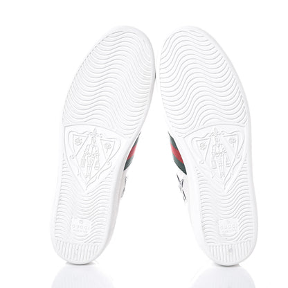 Gucci Calfskin Ayers Web Star Embroidered Womens Ace Sneakers 40 White Multi 5 of 10