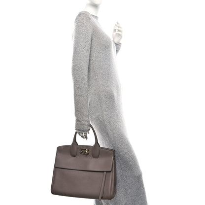 Salvatore Ferragamo Calfskin Large Studio Bag Caraway Seed 2 of 9