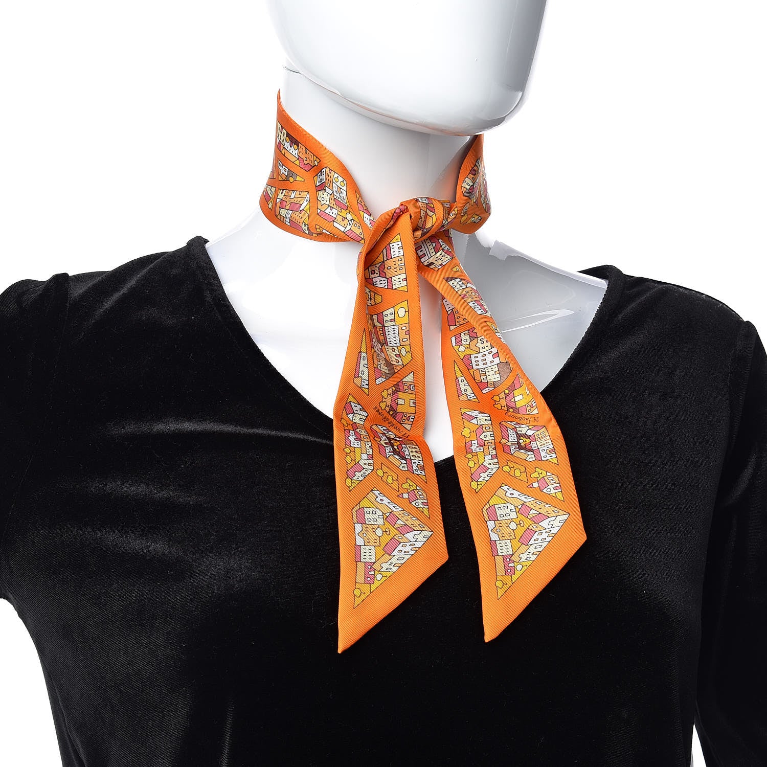 Hermes Silk Rive Droite Rive Gauche Twilly 2 of 4