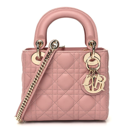 Christian Dior Lambskin Cannage Mini Lady Dior Pink 1 of 10