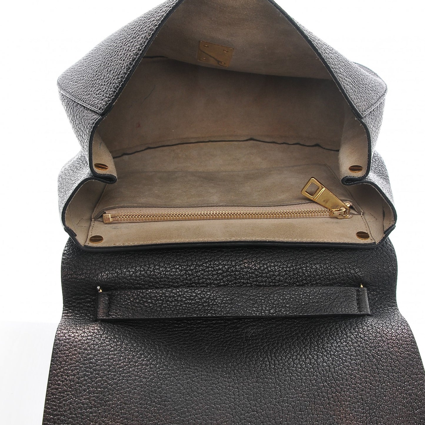 Grained Lambskin Large Drew Shoulder Bag Black